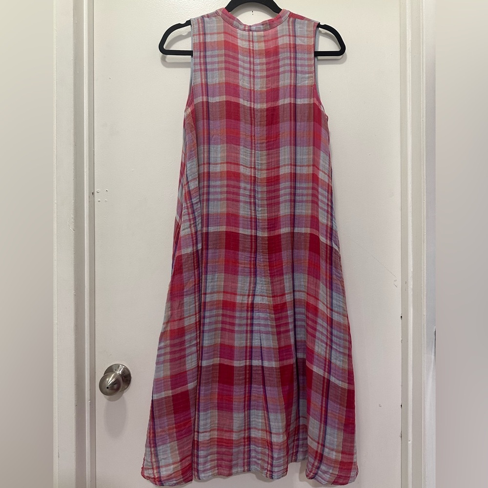Maeve Anthropologie Plaid Swing Sleeveless Dress Sz S - Picture 8 of 10